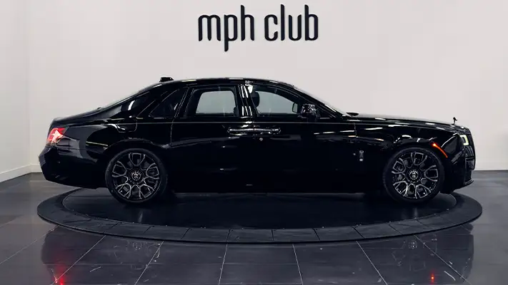 Black Rolls Royce Ghost side view rental - mph club