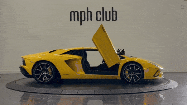 Yellow Lamborghini Aventador S rental - mph club
