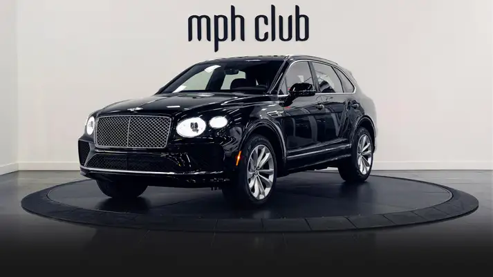Black Bentley Bentayga rental profile view rszd - mph club