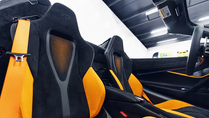 McLaren 750S rental interior view - mph club