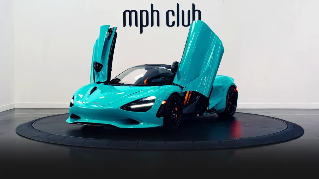 McLaren 750S rental profile view - mph club