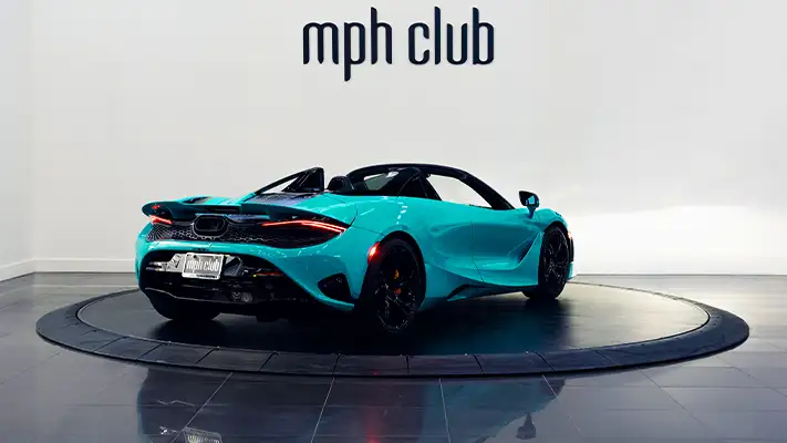 McLaren 750S rental rear view - mph club