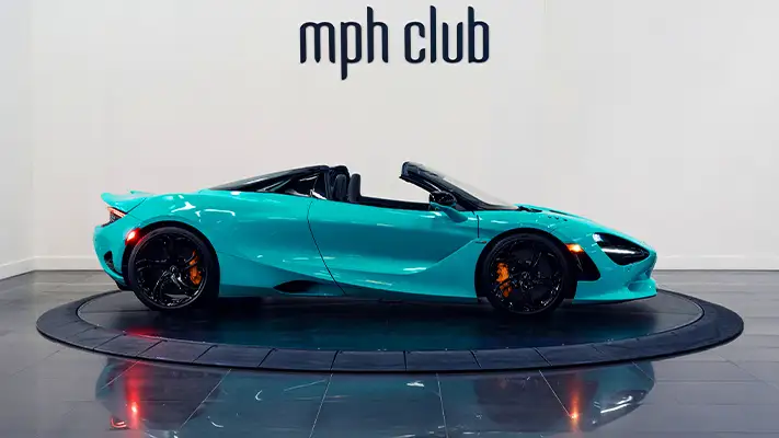 McLaren 750S rental side view - mph club