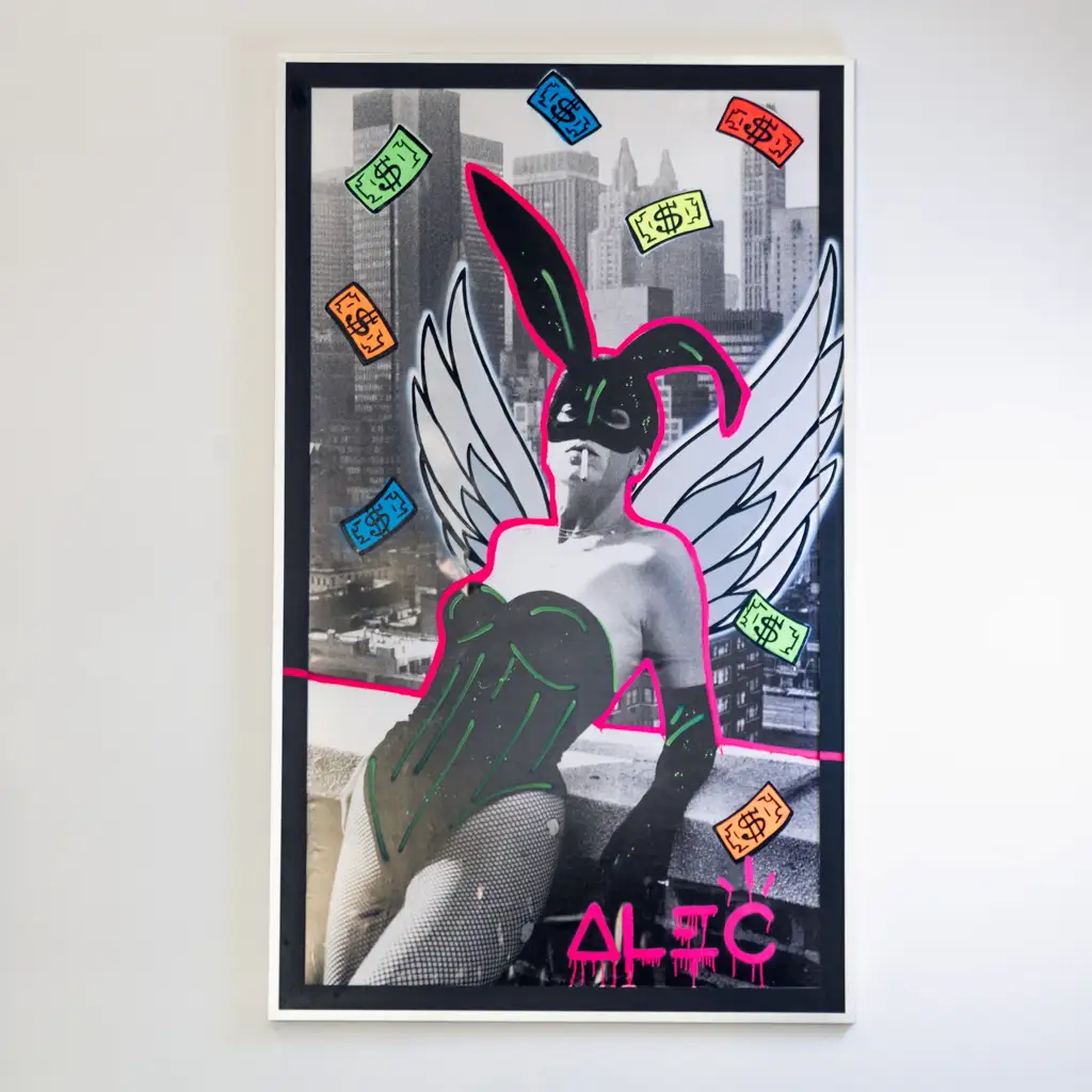 mph club art Kate Moss Bunny Girl by Alec Monopoly profile