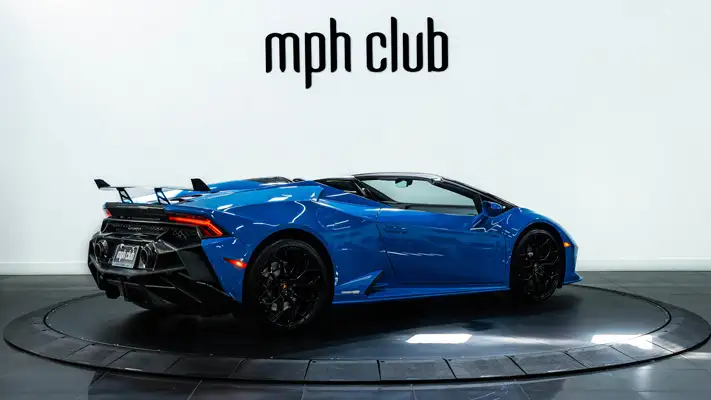 blue-lamborghini-huracan-evo-spyder-rental-rear-view-mph-club