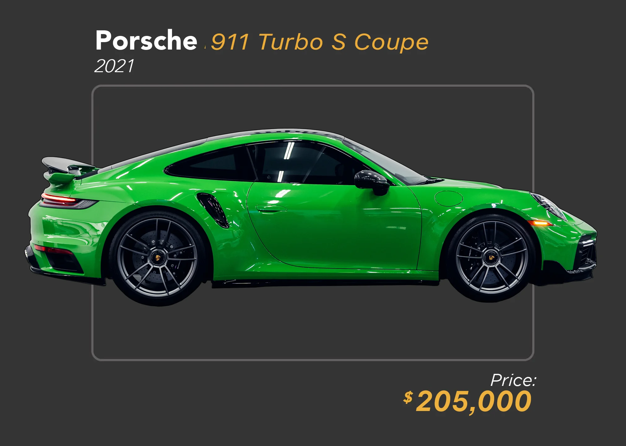 2021 Green Porsche 911 Turbo S for sale - mph club 205K