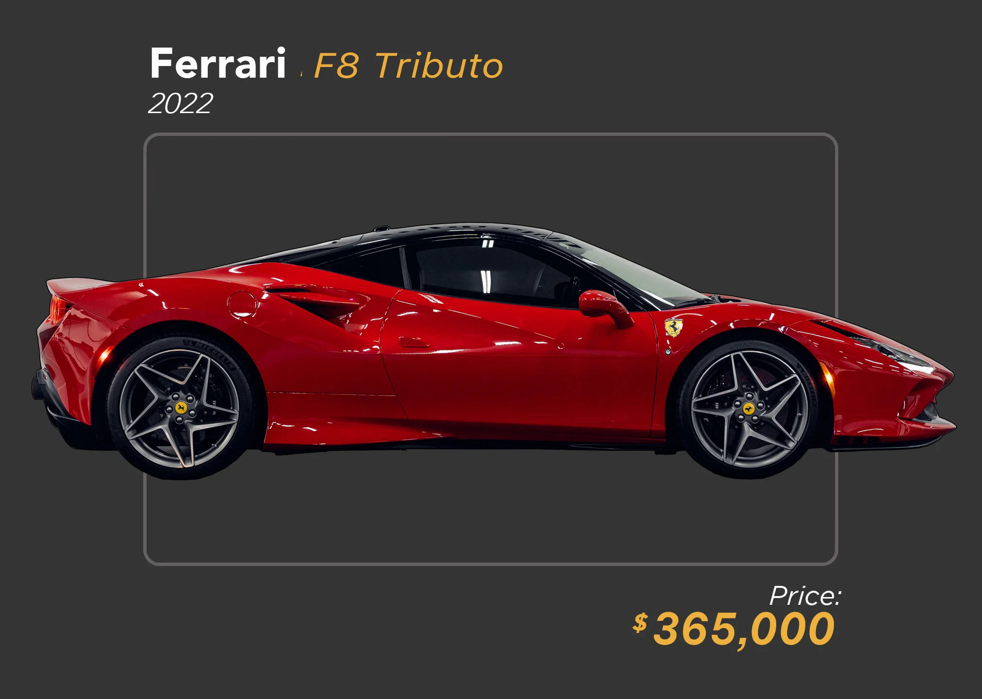 2022 Red Ferrari F8 Coupe for sale - mph club 365K