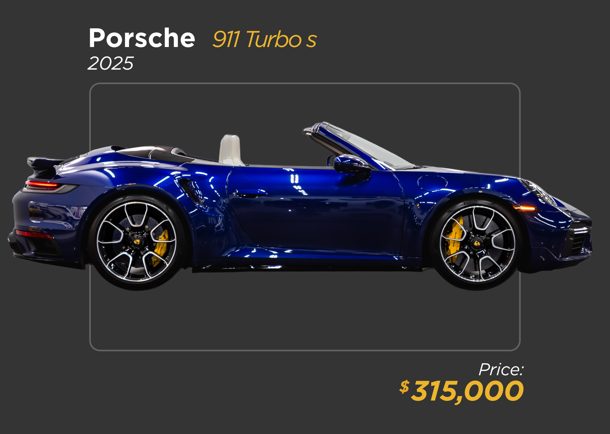 2025 blue Porsche 911 Turbo S for sale - mph club profile 315k
