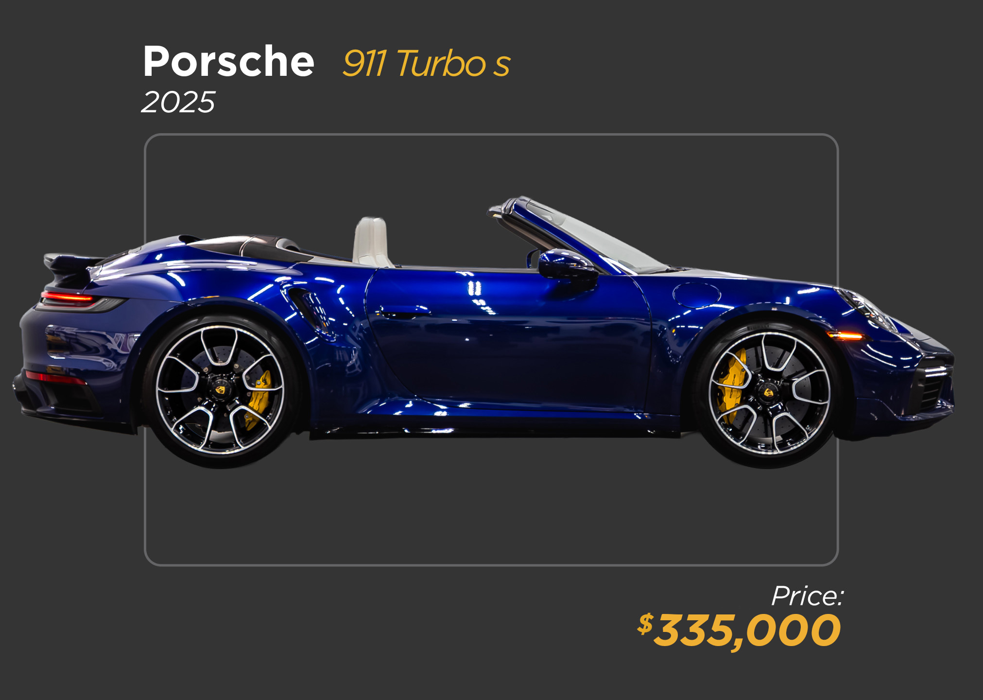 2025 blue Porsche 911 Turbo S for sale - mph club profile 335k
