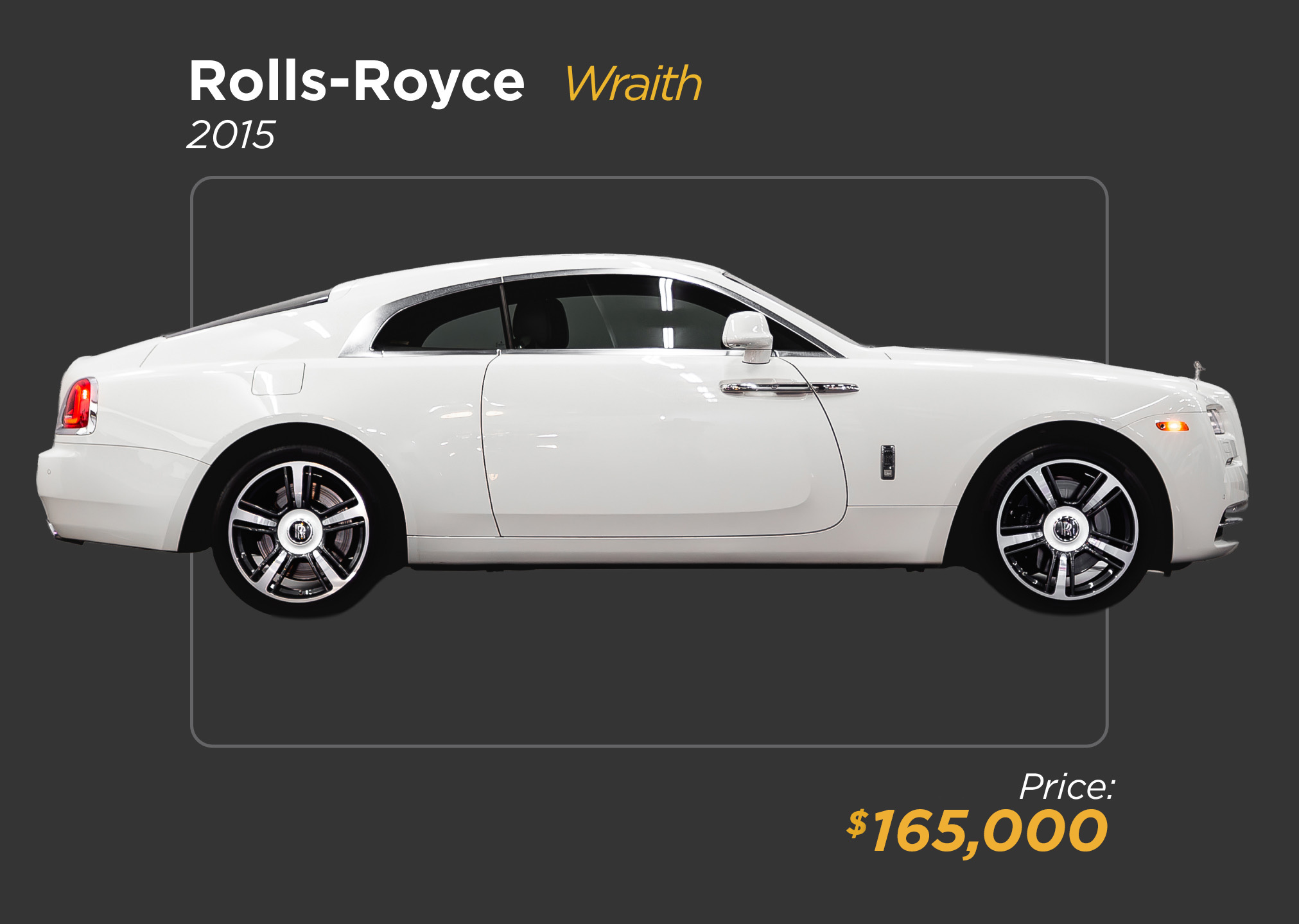 2015 white Rolls Royce Wraith for sale - mph club 165k