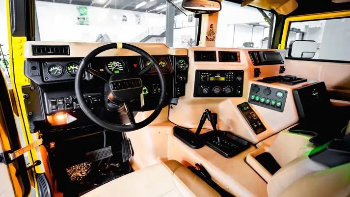 Hummer H1 rental interior view - mph club