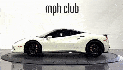 White on black Ferrari 488 GTB rental - mph club