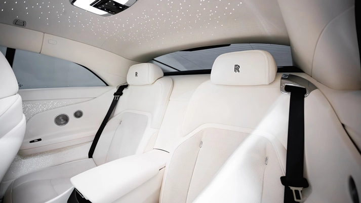 Dark grey Rolls Royce Spectre rental interior view - mph club