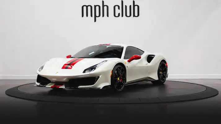 Ferrari 488 Pista rental profile view rszd - mph club