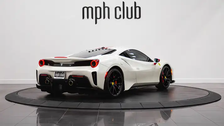 Ferrari 488 Pista rental rear view - mph club
