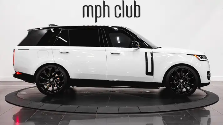 White Range Rover HSE Autobiography rental side view - mph club