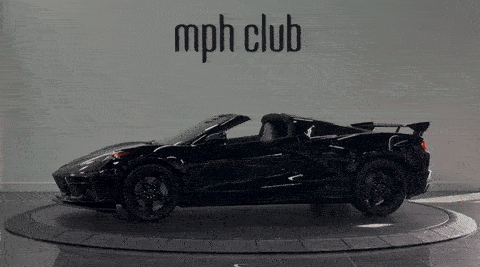 Black on blue Chevrolet Corvette C8 rental - mph club