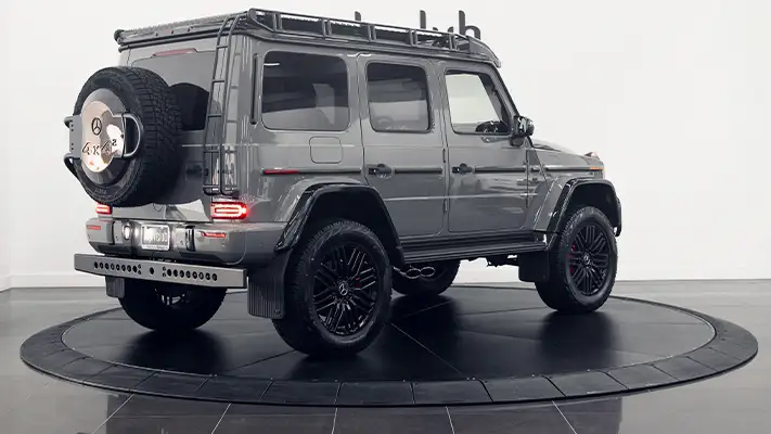 Mercedes Benz AMG G63 4x4 SUV rental rear view - mph club