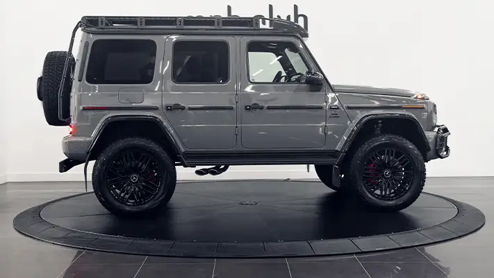 Mercedes Benz AMG G63 4x4 SUV rental side view - mph club