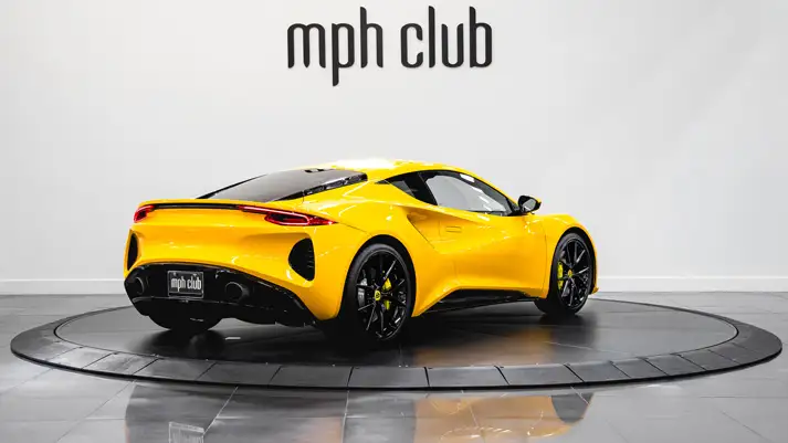 Lotus Emira rental rear view - mph club