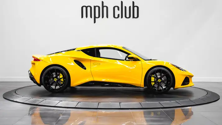Lotus Emira rental side view - mph club