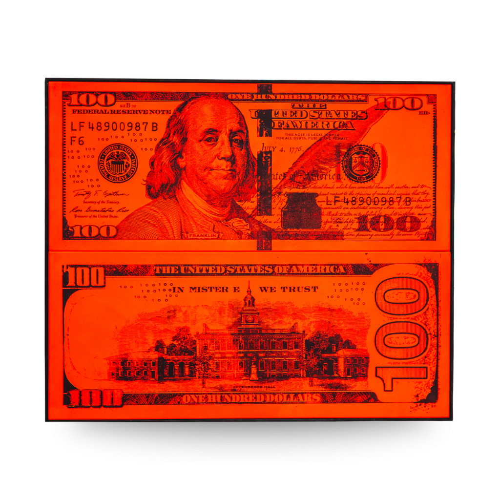 mph club art Mister E Benny Jr & independence hall monochrome red profile