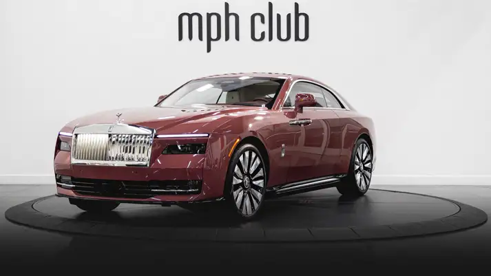 Pink Rolls Royce Spectre rental profile view rszd - mph club