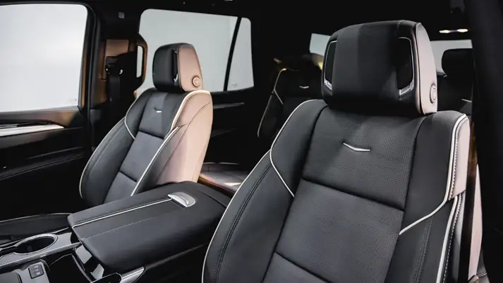 Black Cadillac Escalade Sport rental interior view - mph club