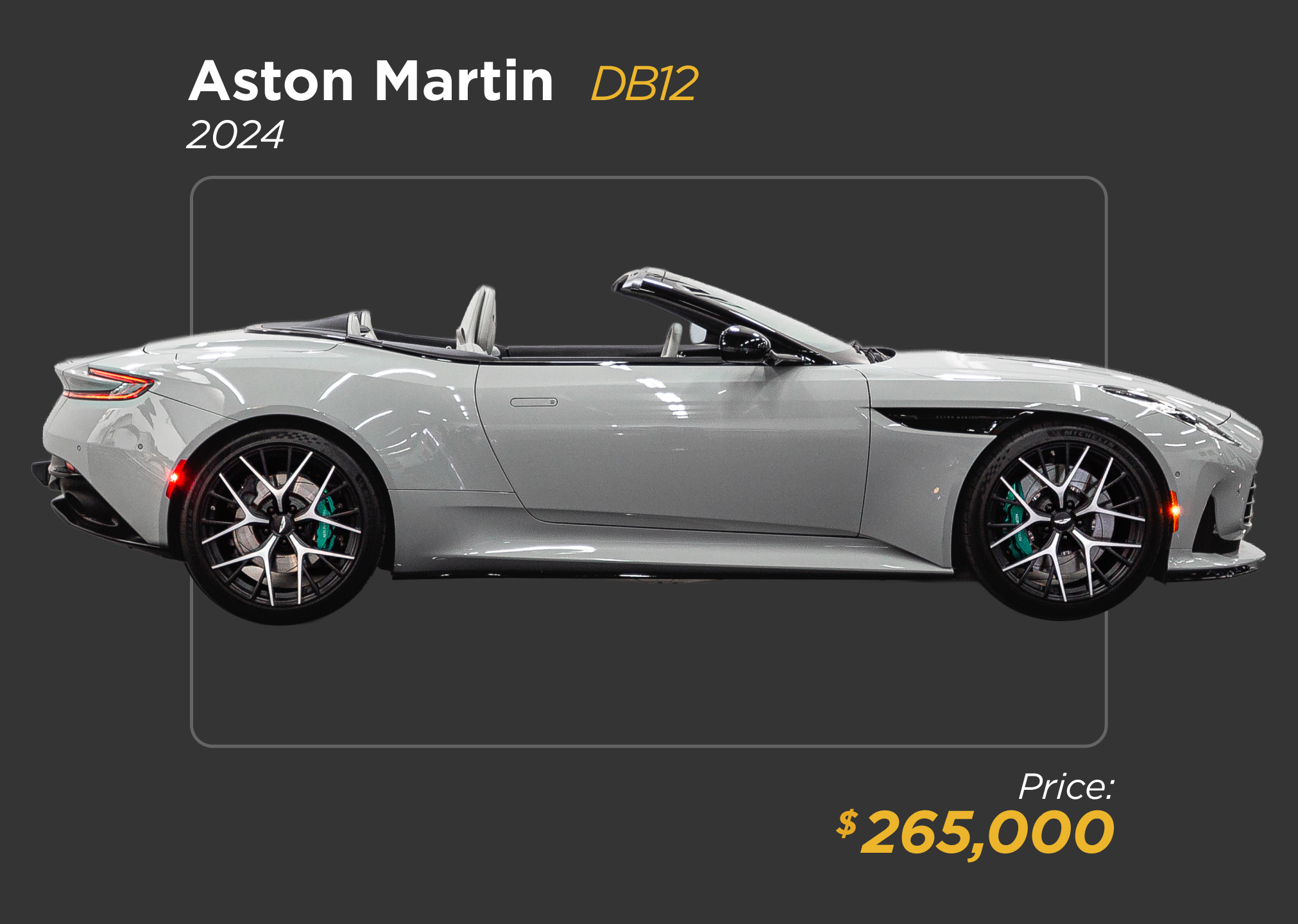 2024 silver Aston Martin DB12 for sale - mph club 265k