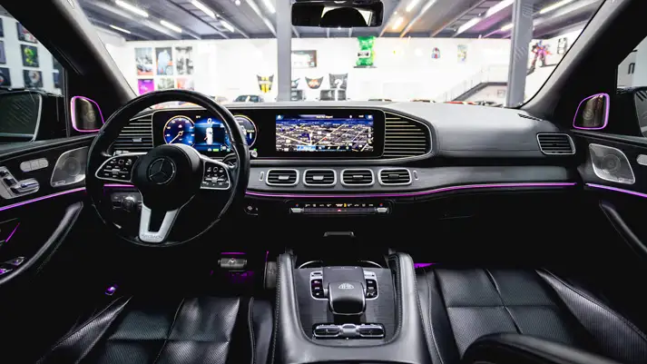 Black Mercedes Maybach GLS 600 dashboard view - mph club