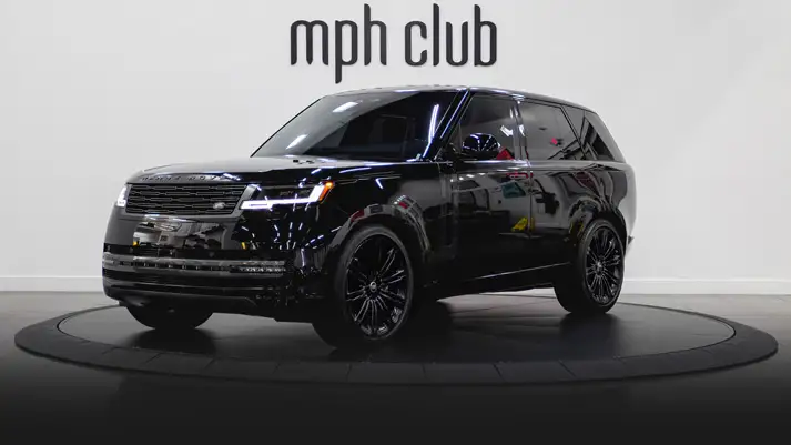Black on brown Range Rover LWB rental profile view rszd - mph club