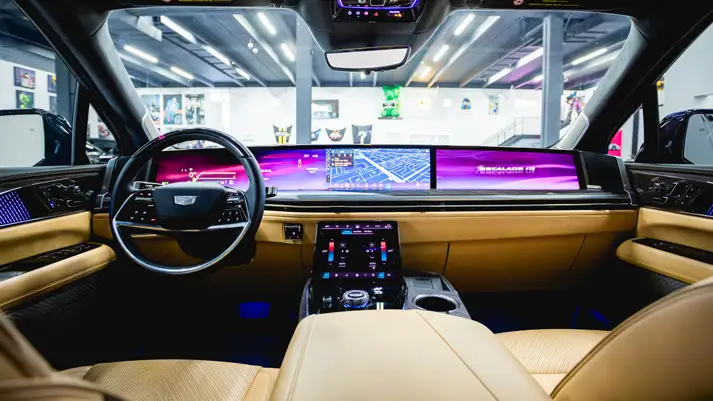 Cadillac Escalade IQ rental dashboard view - mph club