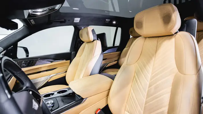Cadillac Escalade IQ rental interior view - mph club