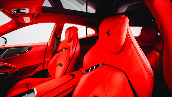 Ferrari Purosangue rental interior view - mph club