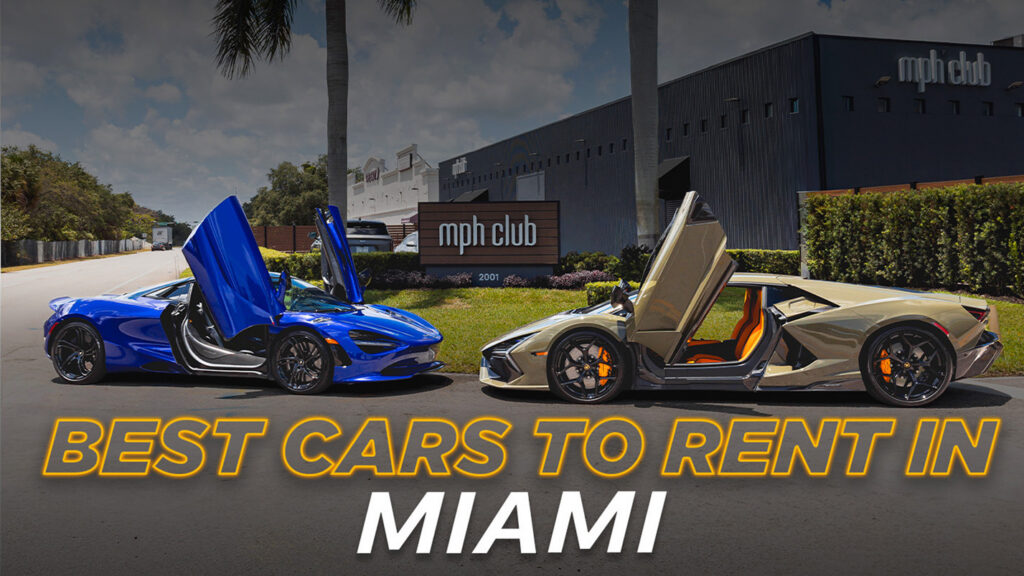 Best luxury cars to rent for a Miami weekend blog thumbnail - mph club