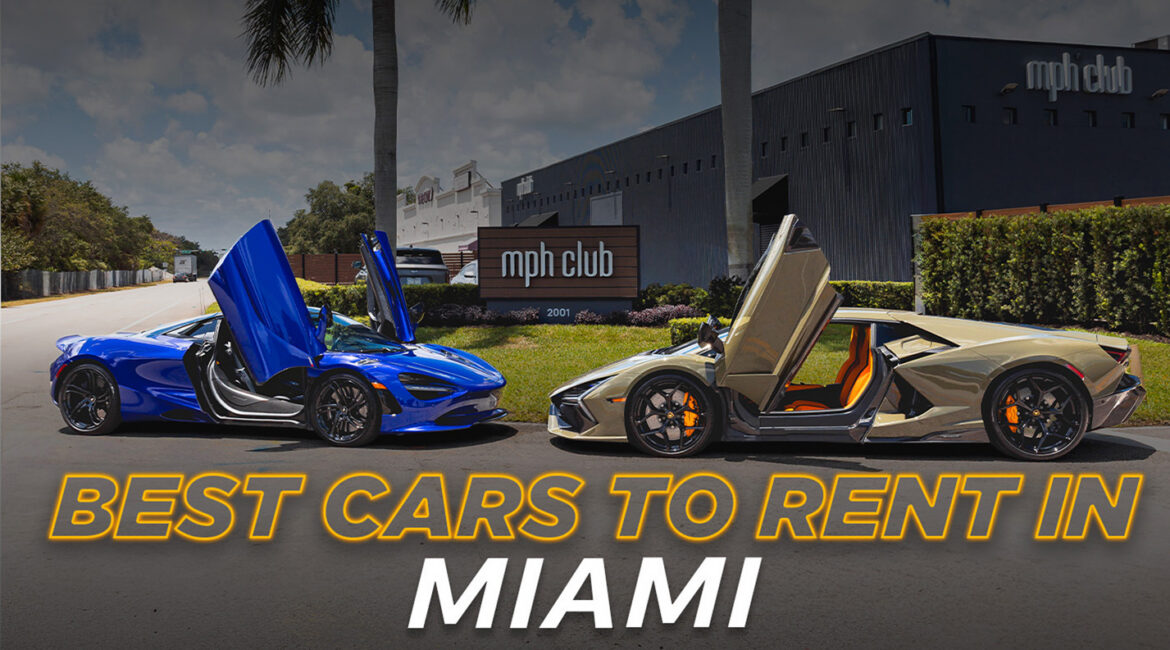 Best luxury cars to rent for a Miami weekend blog thumbnail - mph club