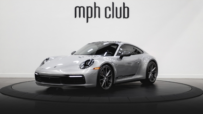 Silver Porsche 911 Carrera T rental profile view rszd - mph club