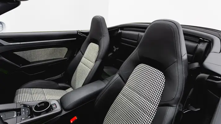 Grey Porsche 911 Carrera Cabriolet for rent interior view - mph club